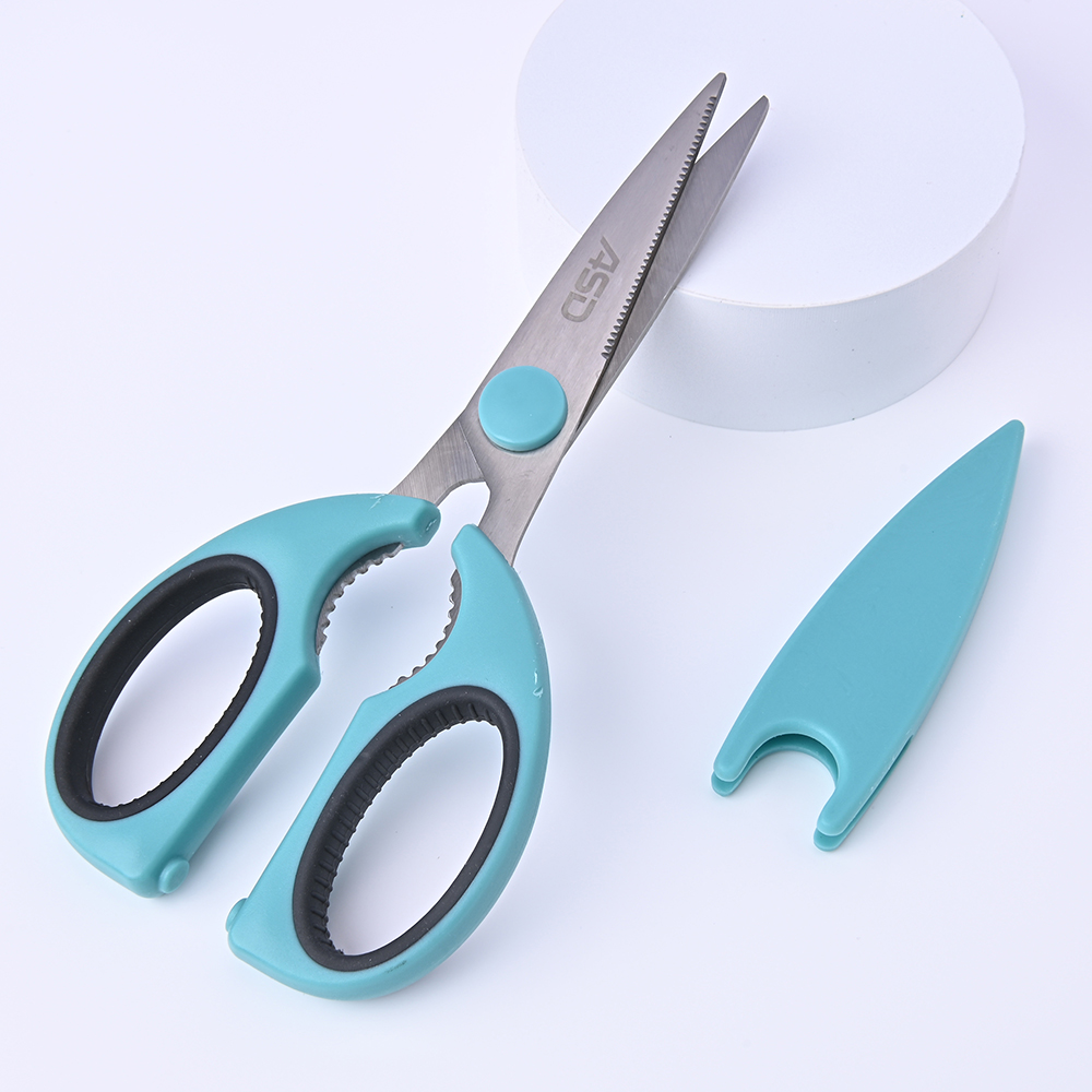 Detachable kitchen scissors, teal handle