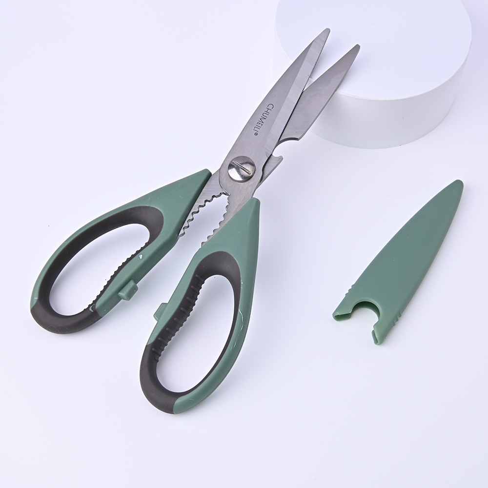 Multipurpose kitchen scissors with bottle opener