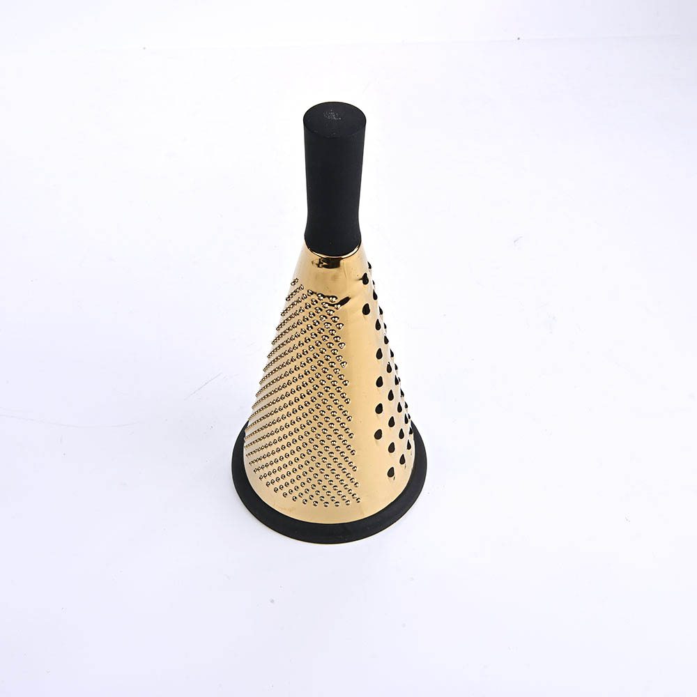 Gold-tone stainless steel cone grater