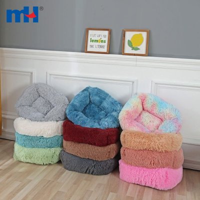 Long-pile Plush Square Pet Bed