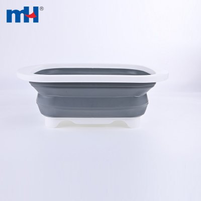 Collapsible Cutting Board with Colander