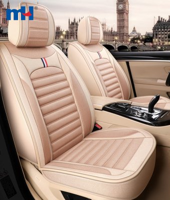 Linen Full-Cover Universal Car Seat Cover Set